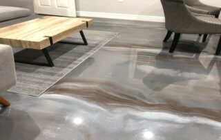 This image shows an epoxy coated floor.