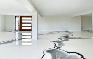 The image shows an epoxy floor.
